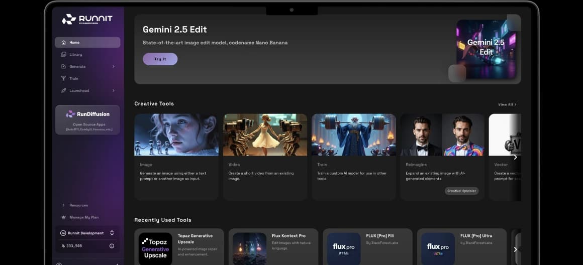 RunDiffusion Platform Interface