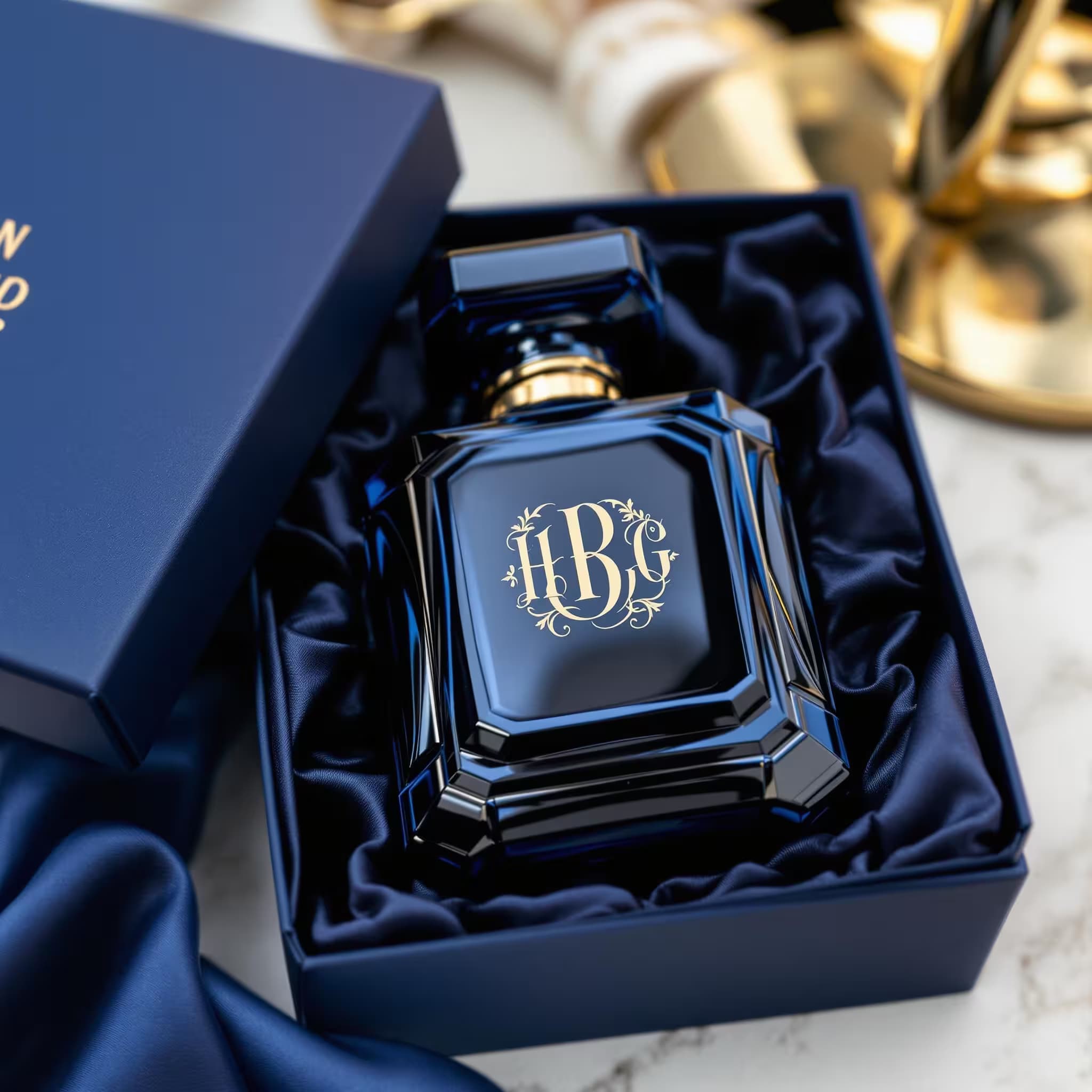 Navy cologne bottle design
