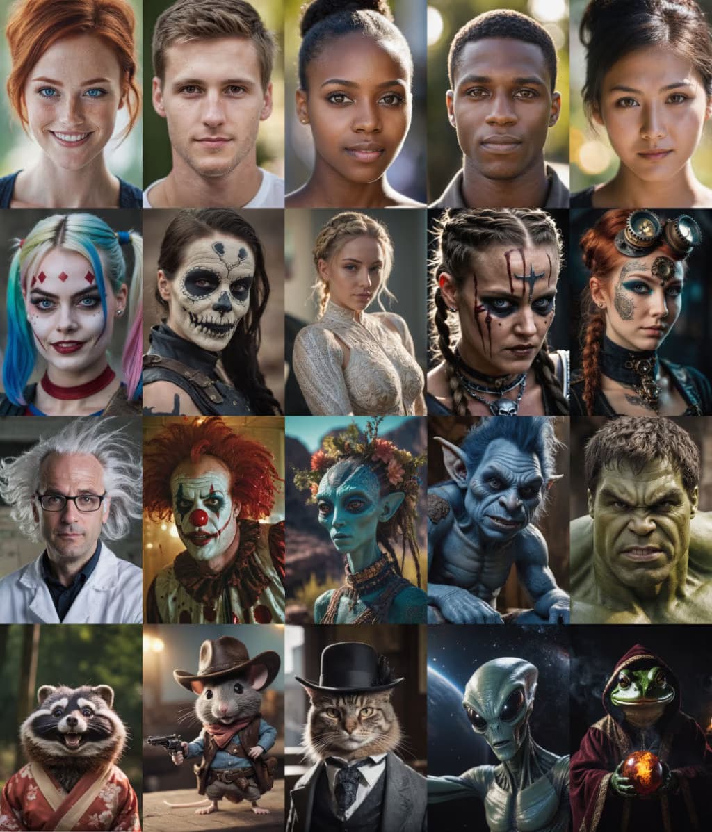 RunDiffusion Photo - Collage of faces