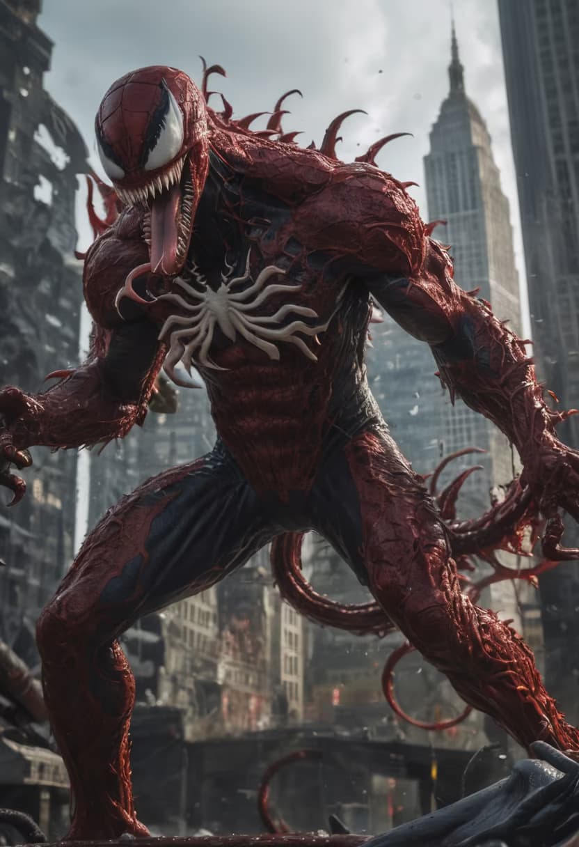 Carnage and Godzilla mix - RunDiffusion Photo example